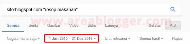 Atur pencarian waktu